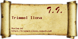 Trimmel Ilona névjegykártya